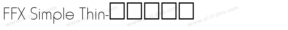 FFX Simple Thin字体转换